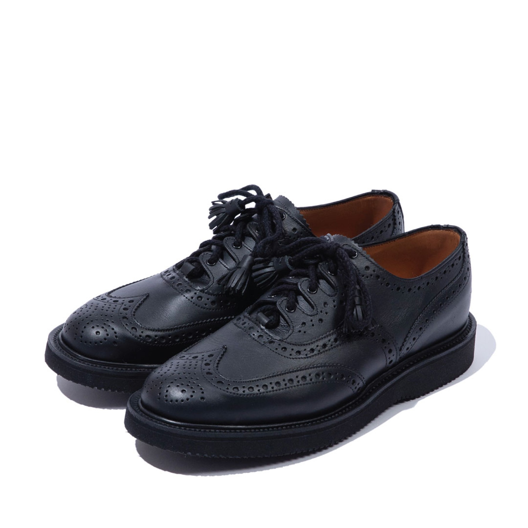 MILITARY GHILLIE SHOES - BLACK WAXY LEATHER with VIBRAM